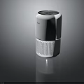 White Modern Air Purifier with Top Display Panel Grille Bottom and Sleek Design