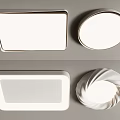 Modern Ceiling Lights With Various Square And Round Design Styles For Home Interior 3d model