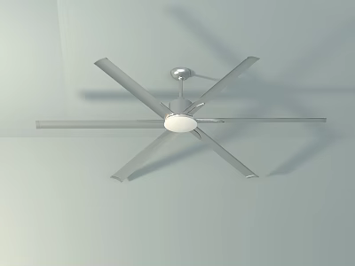Ceiling Mounted Air Conditioner Fan With Six Blades Modern Cooling Design 3d model