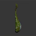 Green Pipa Shaped Decorative Home Ornament With Intricate Carved Patterns