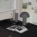 Modern table lamp ornaments combination 3d model