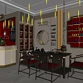 Elegant Modern Jewelry Store Interior With Glass Display Cases Red Decor And White Counter
