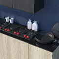 Modern Kitchen Cabinet Design With Wooden Finish And Wall Mounted Storage Units