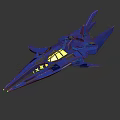 Futuristic Blue Passenger Jet With Sharp Nose And Star Decals Design