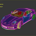 Blue Sports Car With Sleek Modern Exterior And Alloy Wheels Design