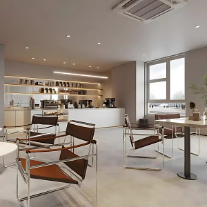 Modern Cafe Cashier Console Dining Table and Chair Bar Counter 3d model