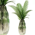 Decorative Ornament Set with Green Leafy Pineapple Shaped Design for Home Decor Accent Pieces