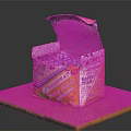 Open Paper Box Containing Colorful Chalks Placed On Wooden Board For Daily Use