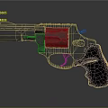 Vintage Revolver Weapon Featuring Metal Construction And Ergonomic Grip