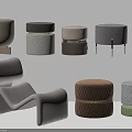 Modern Ottoman Designs With Various Shapes Colors And Fabric Materials