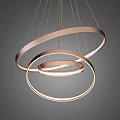 Modern Layered Circular Ring Chandeliers With Stylish Design And Soft Lighting 3d model