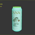 HANA Light Ale Can Design Featuring Sparrow And Red Flower Illustration