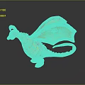 Game Movie Character Dragon With Pink Yellow Green Wings And Body Design