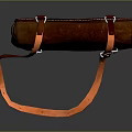 Leather Satchel Bag With Brown Orange Color And Adjustable Shoulder Strap