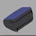 Navy Blue And Black Portable Travel Case With Double Zipper Design For Storage Use