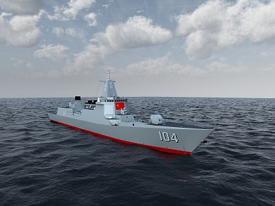 Wuxi destroyer Taiyuan destroyer 055 destroyer 3d model