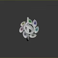 Elegant Jewelry Sculpture Ring With Carved Oval Colored Gemstones And Metal Details