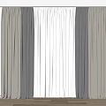 Modern Curtains Interior Design With Sheer Curtain And Gray Beige Drapes By Window