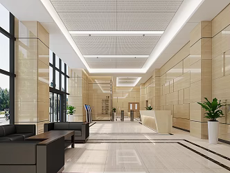 Modern Hall Foyer 3d model