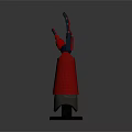 Game Movie Character Mechanical Arm Model With Black Hand Red Forearm And Base