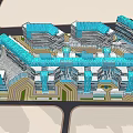 Modern Office Building Complex With Glass Facade And Connected Architectural Design