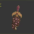 Delicious Red Popsicle With Pink Sprinkles And Decorative Orange Top