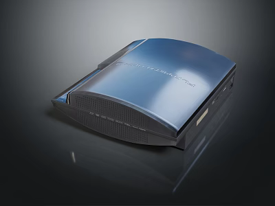 Modern Projection Monitor With Sleek Blue Finish High Definition Advanced Technology Features 3d model