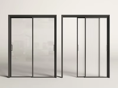 sliding door very narrow sliding door glass sliding door kitchen sliding door balcony sliding door 3d model