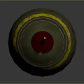 Military Green Bomb With Yellow Stripe Red Top And Base Stand Structure