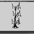 Ornate Metal Candelabra With Intricate Design Multiple Branches Decorative Holders And Circular Base
