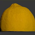 Fresh Sliced Lemon with Bright Yellow Flesh and White Peel on Black Background with Reflection
