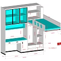 Practical Bunk Bed Design With Ladder Cabinet Wardrobe Drawers And Detailed Dimensions