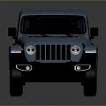 Light Blue Jeep Four Door SUV Featuring Square Body Design And Black Wheels