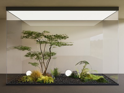 Courtyard landscape sketch interior landscape landscaping model