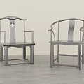 Elegant New Chinese Style Black Solid Wood Single Chairs For Cozy Home Living Space