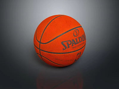 Spalding Orange Basketball With Black Stitching For Sports Training And Games 3d model
