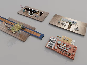 Modern Tea Set Tea Table Tea Set 3d model