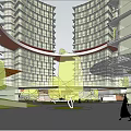 Architectural Floor Plan of Circular Public Venue With Seating Areas and Central Core