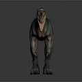 Realistic Dinosaur Character 3D Model With Open Mouth Sharp Teeth And Standing Pose