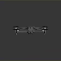 Modern Gray Quadcopter Drone With Orange Tipped Propellers And Sleek Design