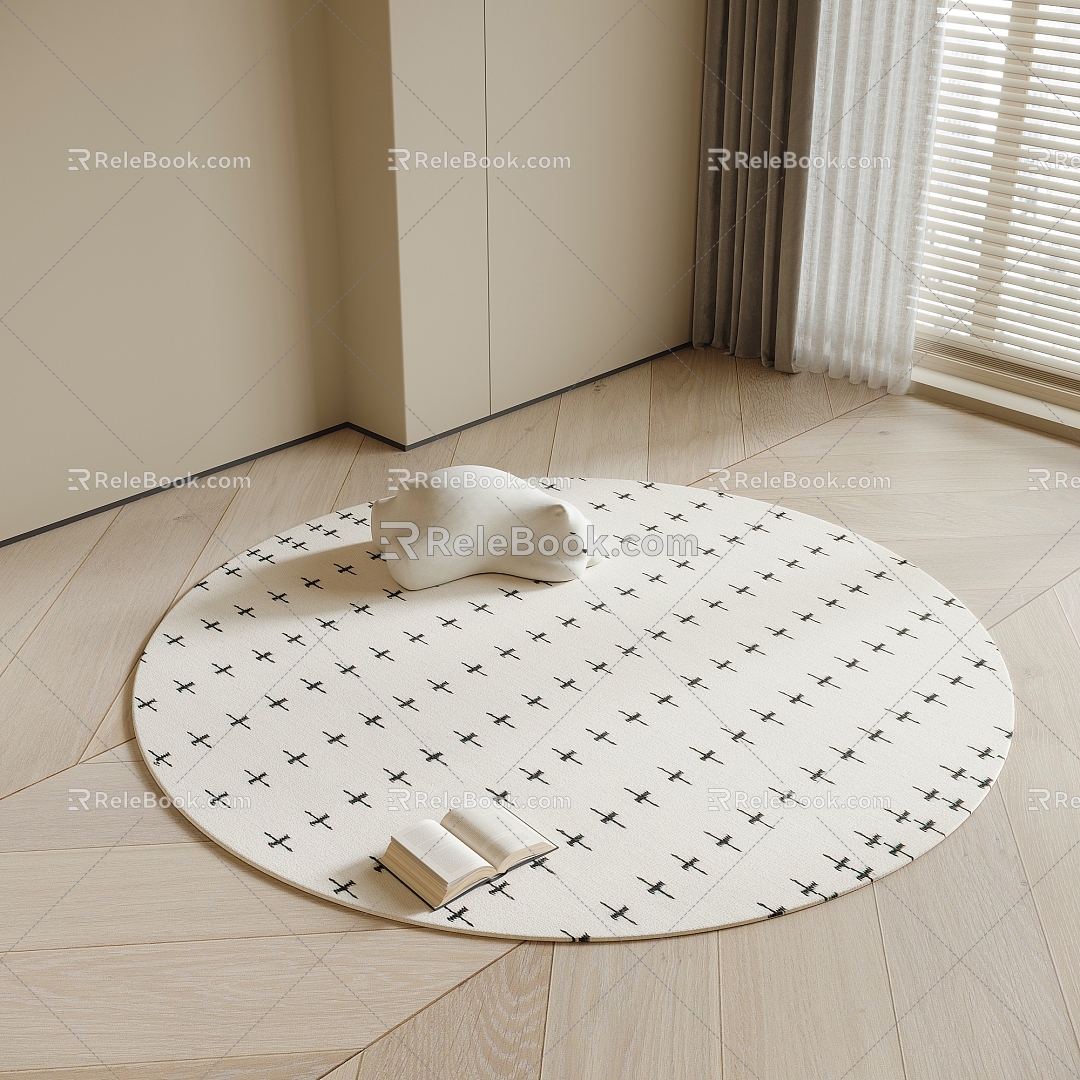 Round carpet 3d model