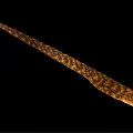 Yellow Brown Striped Moray Eel With Long Slender Body And Open Mouth