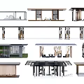 Modern Pergola Design Collection With Various Structural And Decorative Features 3d model