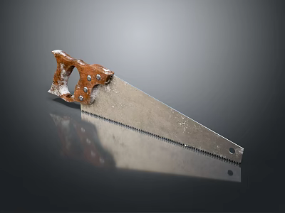 High Quality Hardware Hand Saw With Sharp Metal Blade And Wooden Handle For Cutting Tasks 3d model