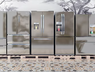 Modern refrigerator 3d model