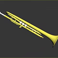 Professional Shiny Golden Brass Trumpet With Polished Surface And Reflective Finish