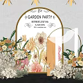 Floral Arrangement Decor for Garden Party Featuring Arch Fresh and Dried Flowers