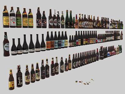 Modern Wine Beer 3d model