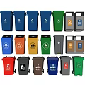 Public Facilities Colorful Sorted Waste Bins For Recycling And Waste Management
