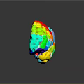 Medical Device With Colorful 3D Brain Model For Neuroscience Imaging Visualization